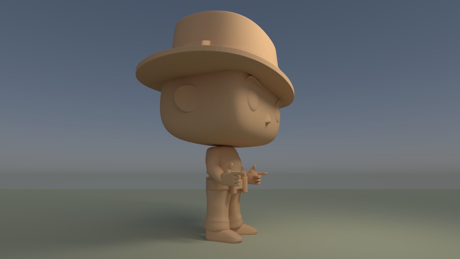Custom Pop Cowboy Figure 3D Print 3D print model_2