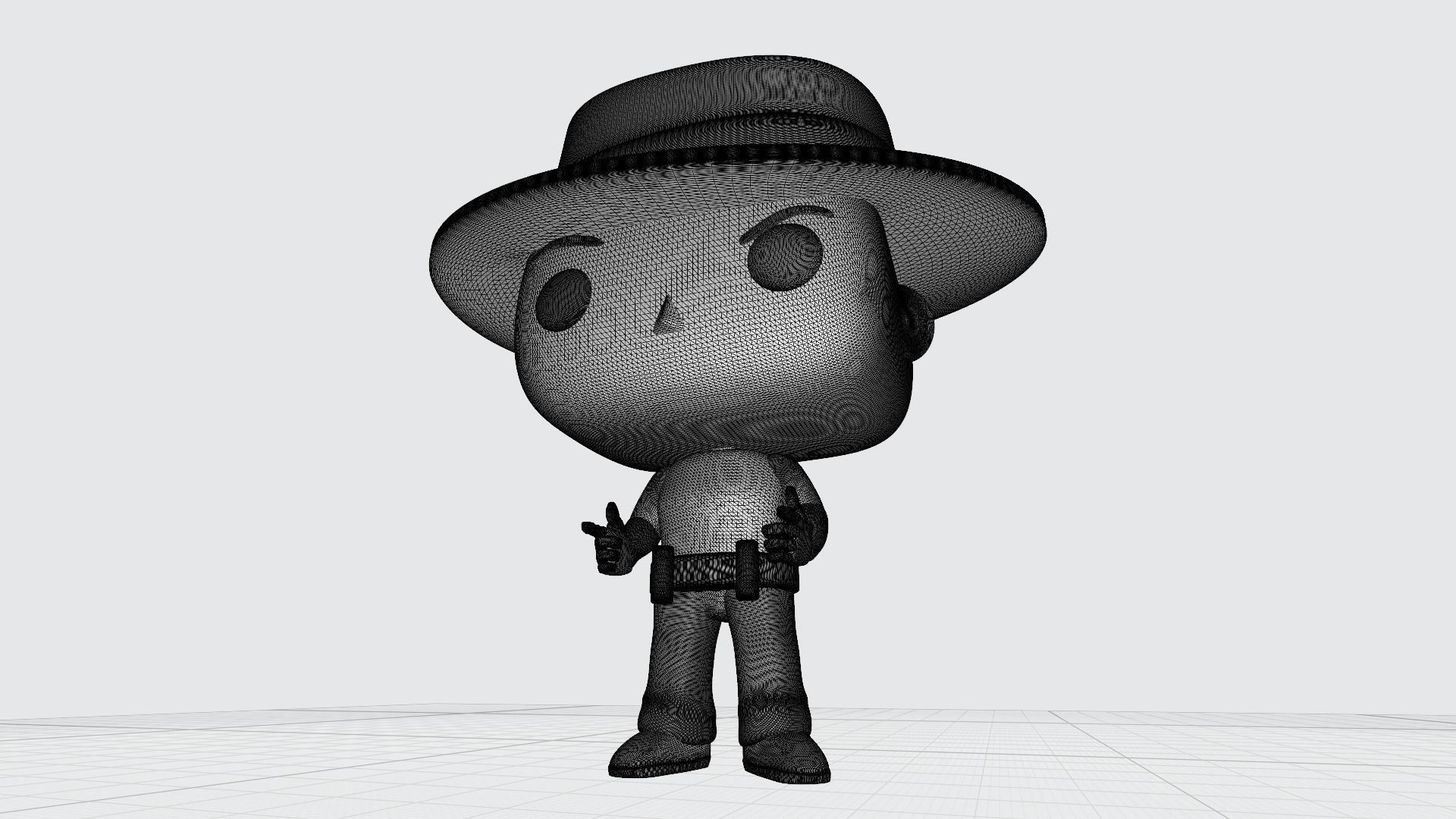 Custom Pop Cowboy Figure 3D Print 3D print model_8
