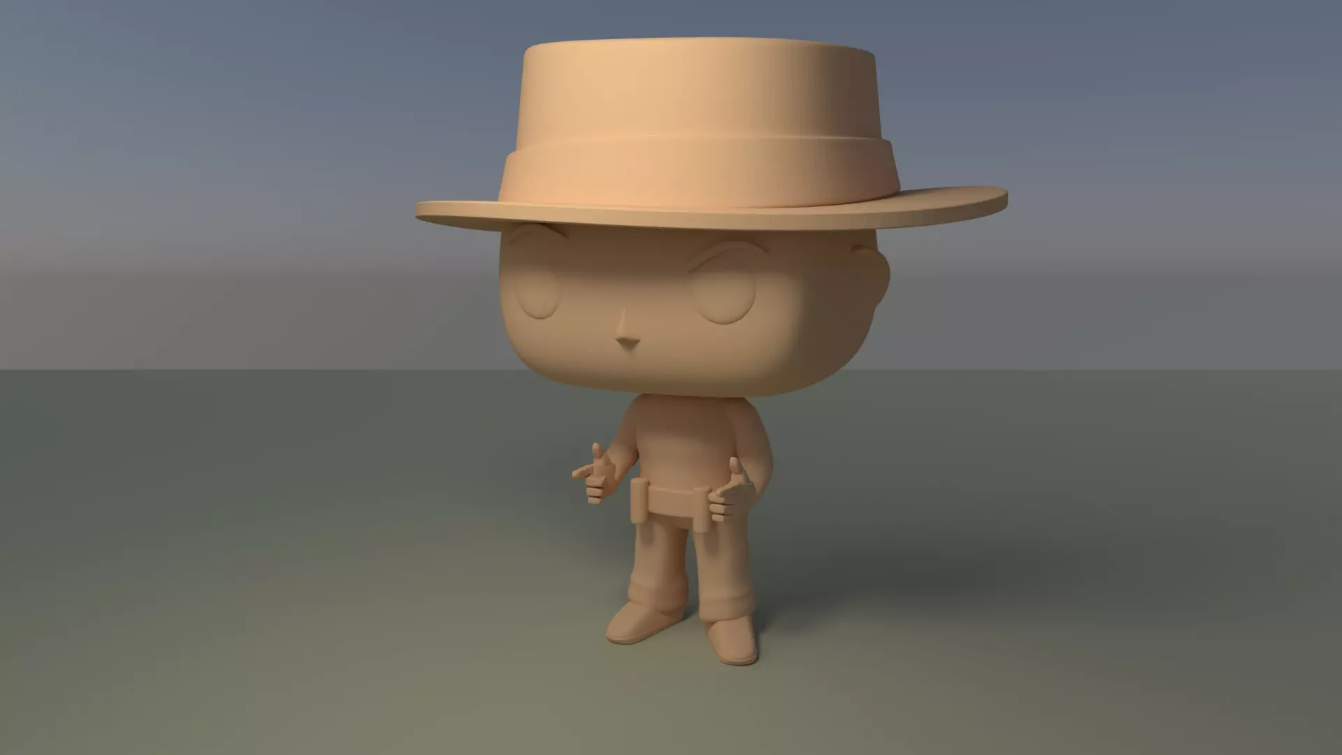 Custom Pop Cowboy Figure 3D Print 3D print model_0