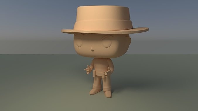 Custom Pop Cowboy Figure 3D Print 3D print model