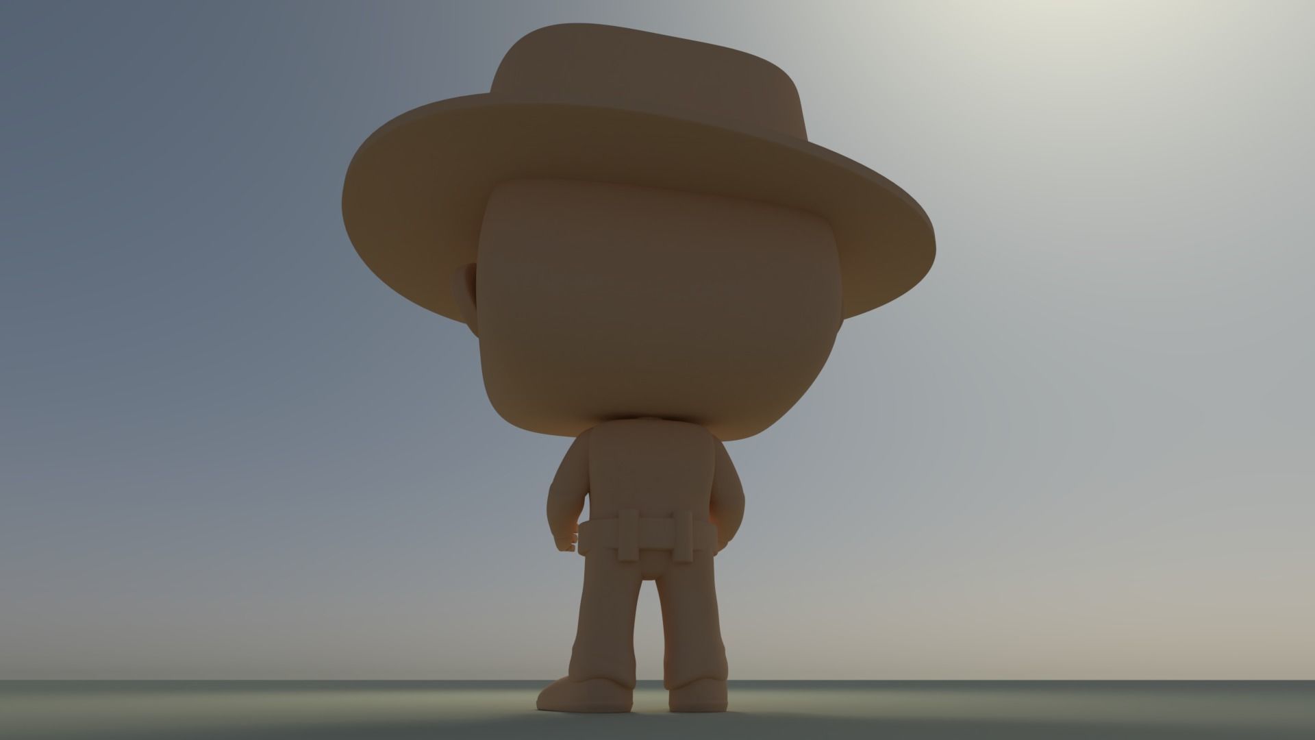 Custom Pop Cowboy Figure 3D Print 3D print model_5