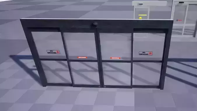 Automatic Sliding Doors Low-poly 3D model