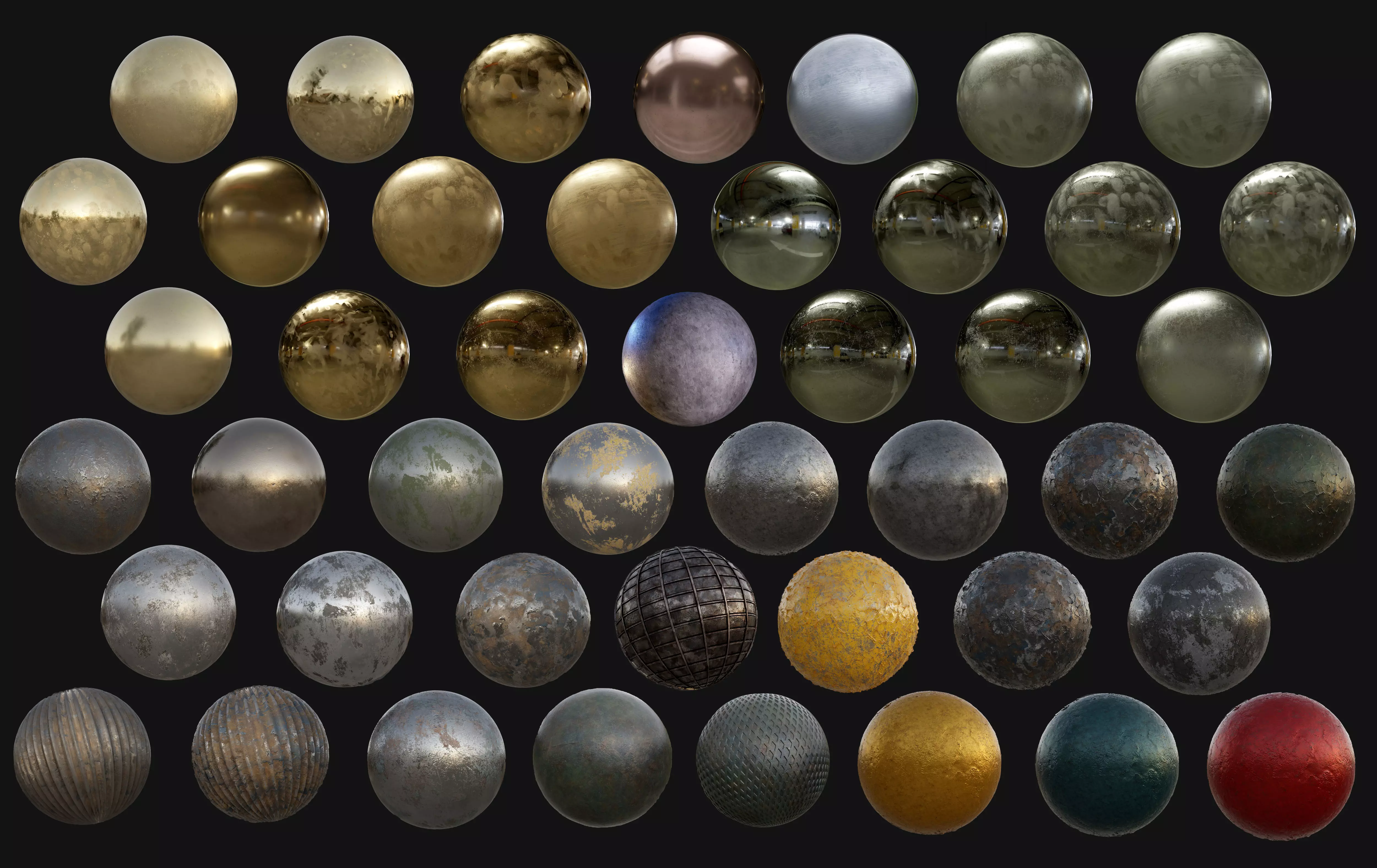 45 Metal Seamless PBR Textures Texture_0