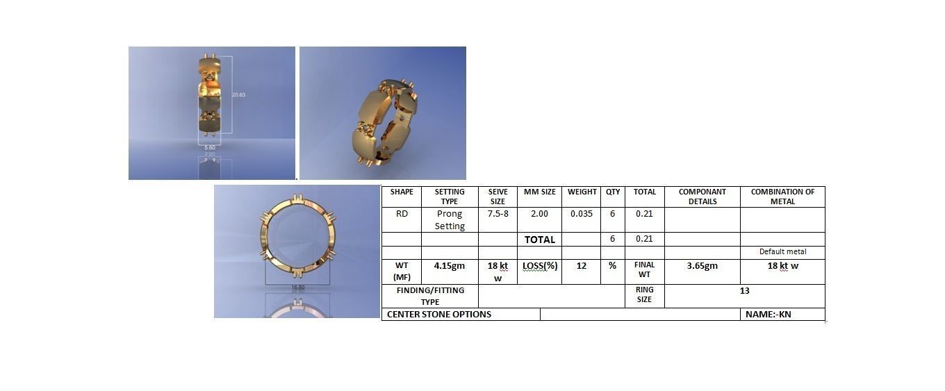  Women Band Ring 3dm stl render detail 3D print model view  3D print model_4