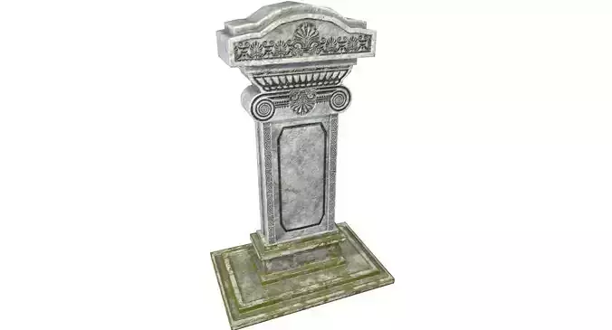 Tombstone - PBR Game Ready stone monument