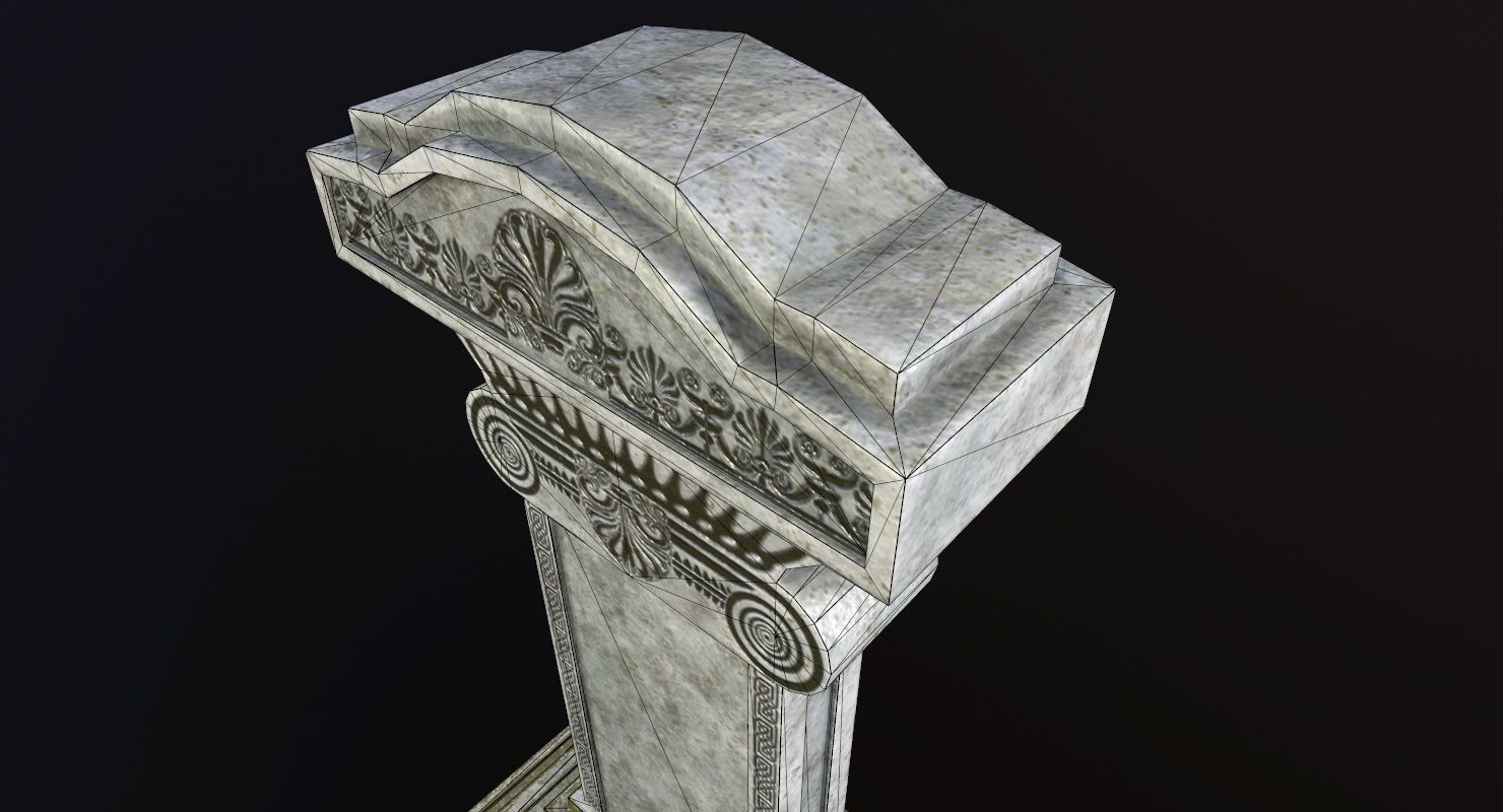 Tombstone - PBR Game Ready stone monument Low-poly 3D model_20