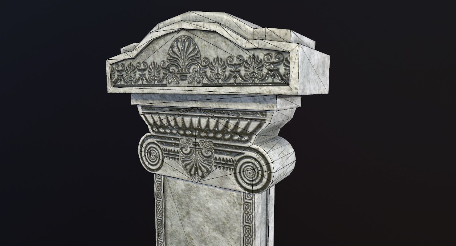 Tombstone - PBR Game Ready stone monument Low-poly 3D model_19