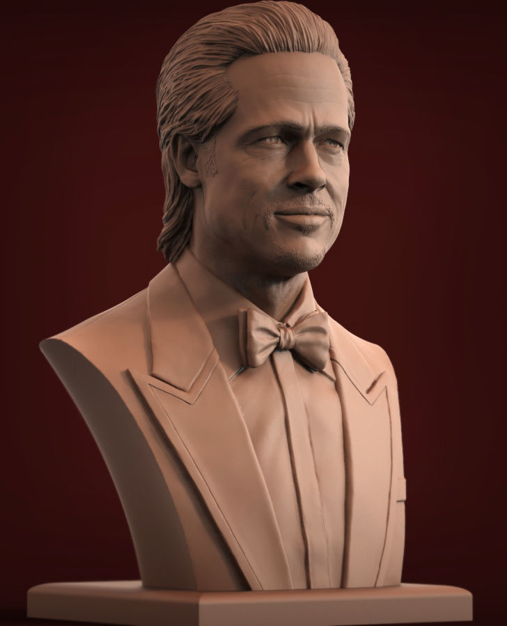 Brad Pitt 3D print model 3D print model_1