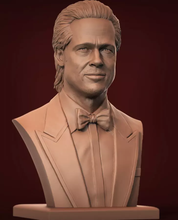 Brad Pitt 3D print model 3D print model_0