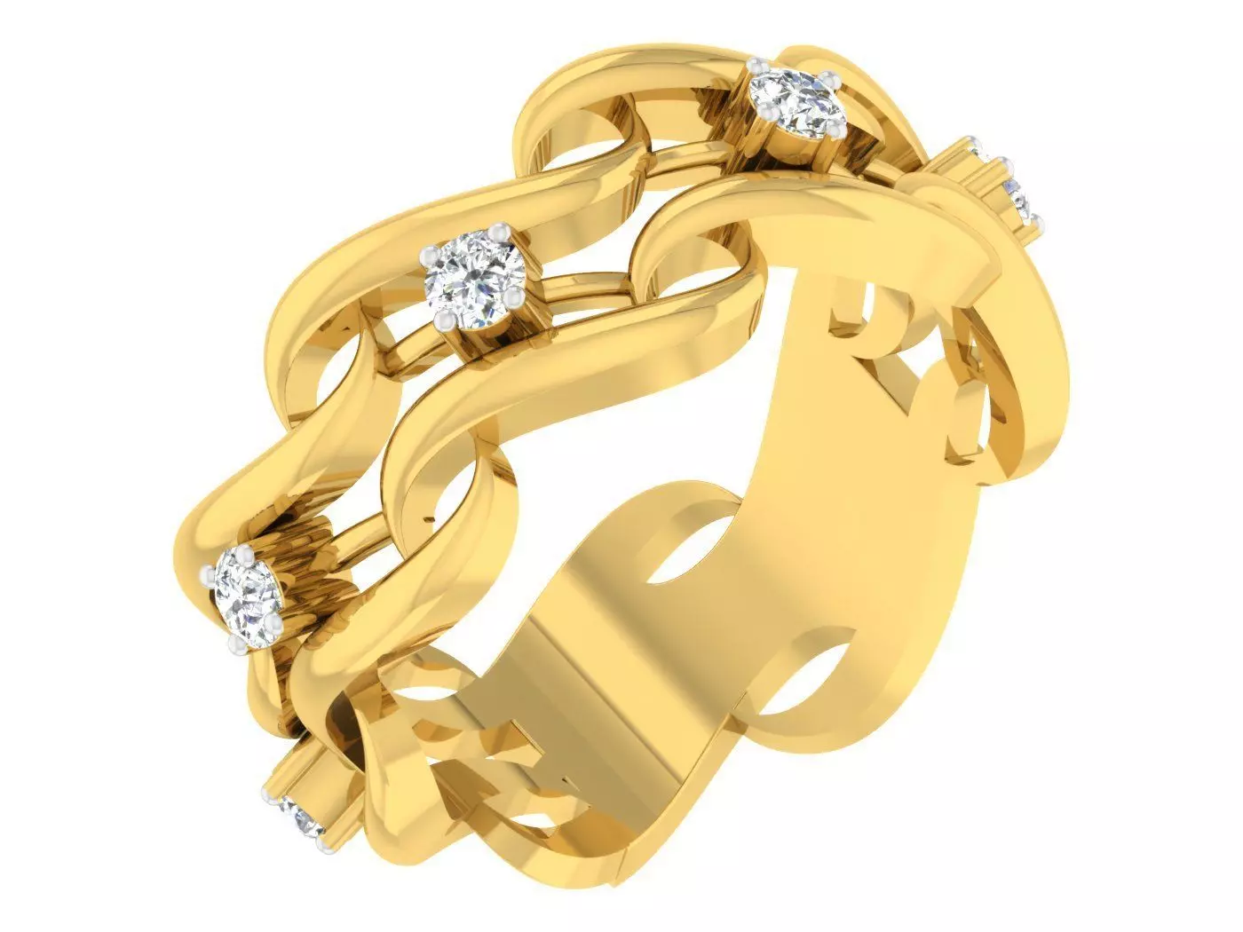 Women Band Ring 3dm stl render detail model view 3D print model_0