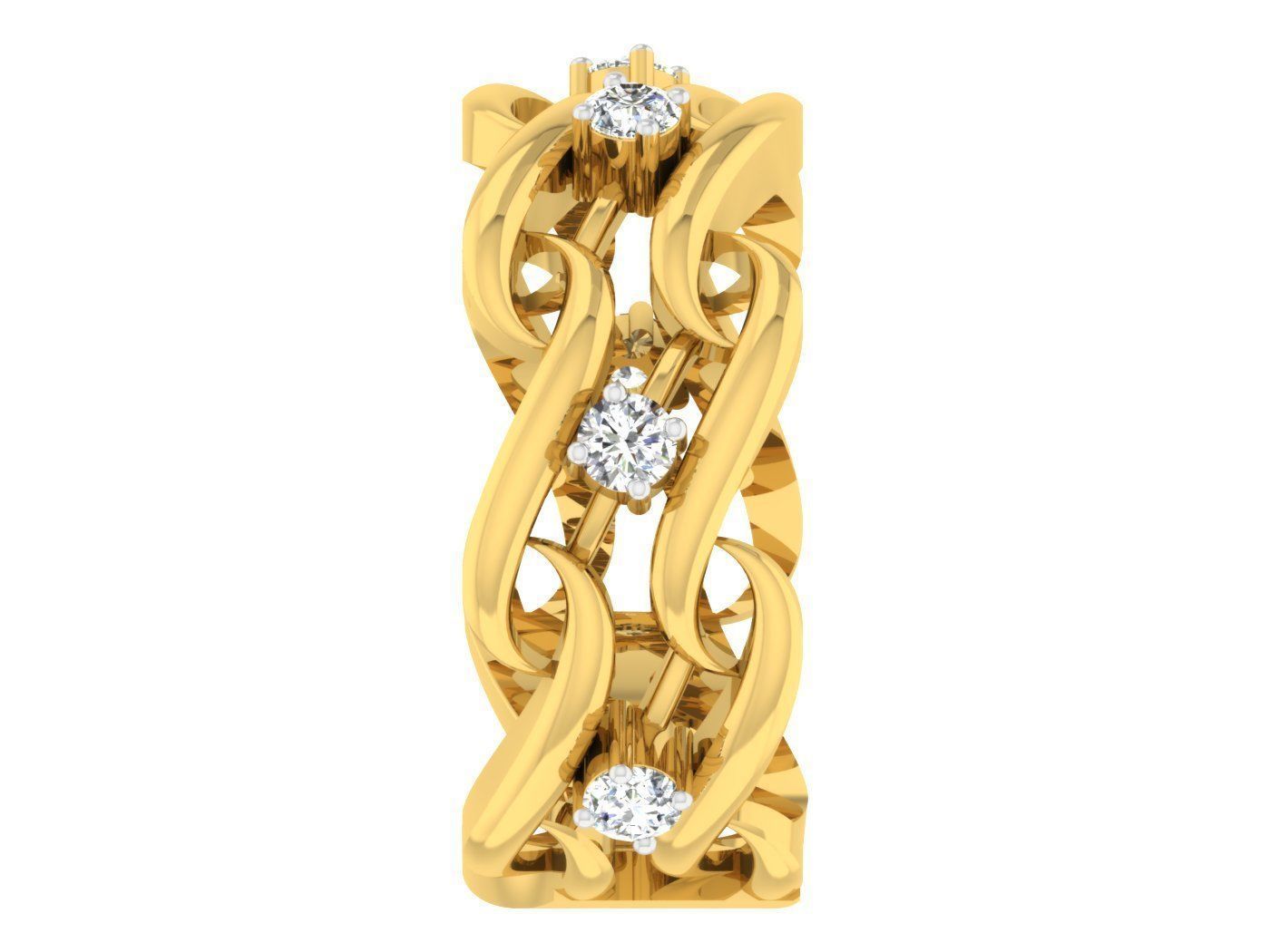 Women Band Ring 3dm stl render detail model view 3D print model_2