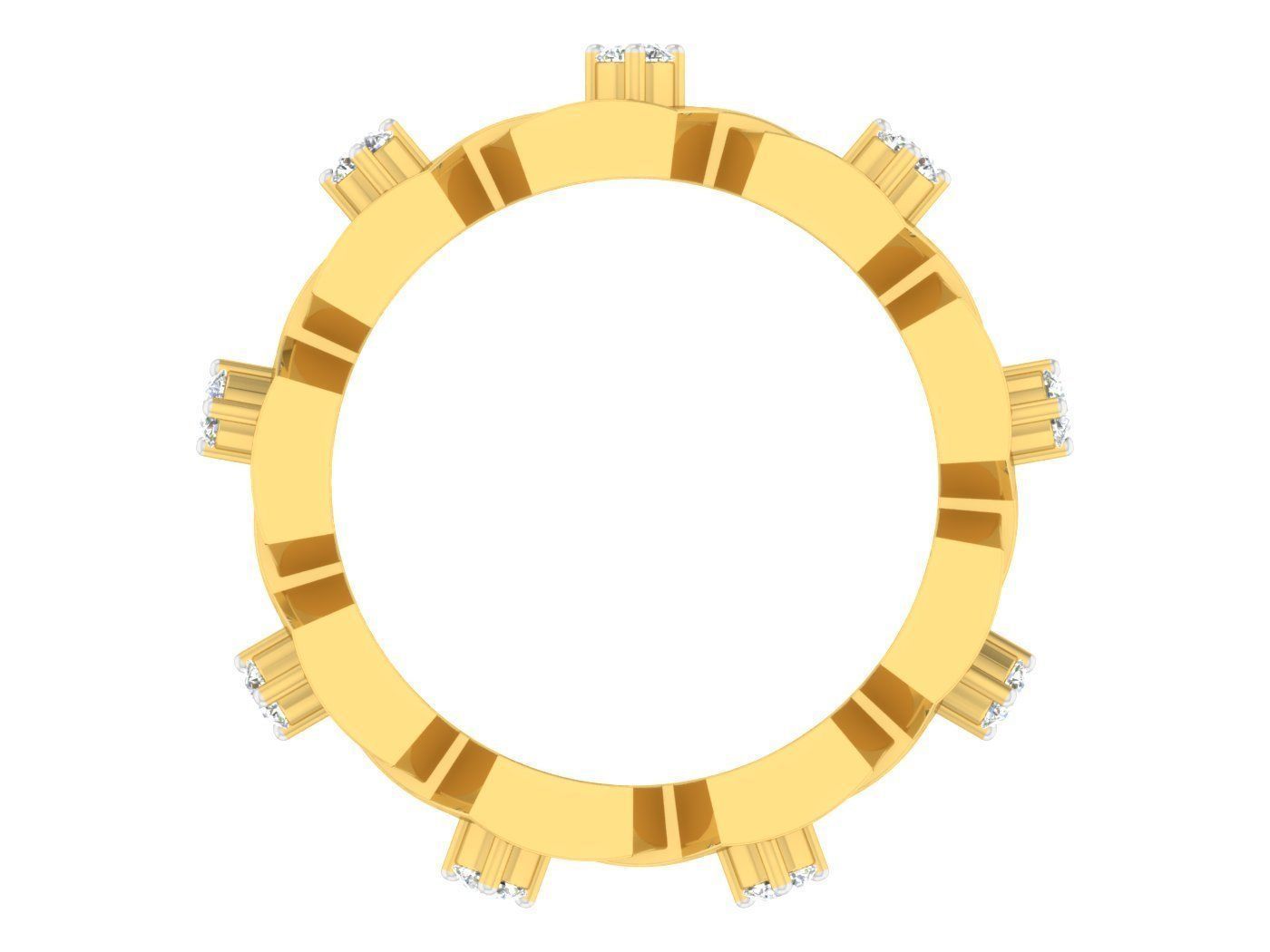  Women Band Ring 3dm stl render detail model view 3D print model_1