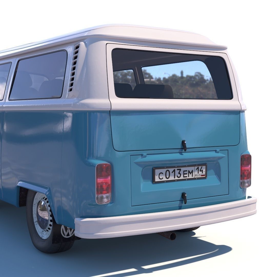 Volkswagen T2 3D model_4