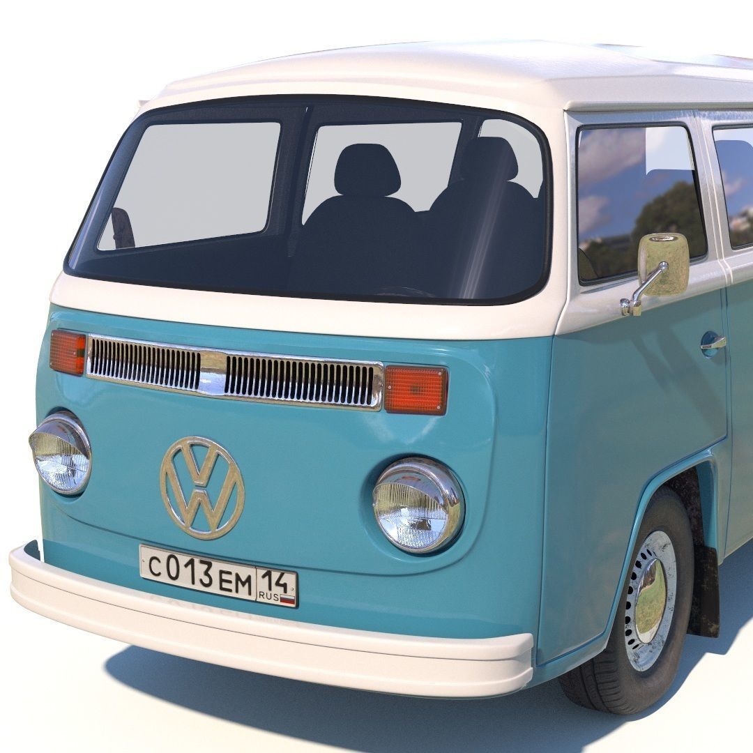 Volkswagen T2 3D model_2