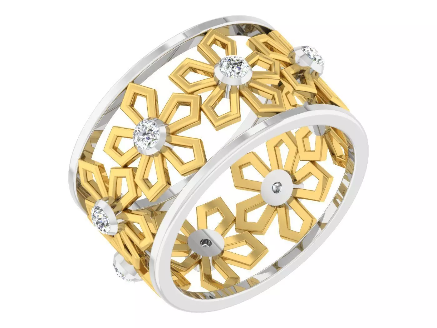 Women Band Ring 3dm stl render detail model view 3D print model_0