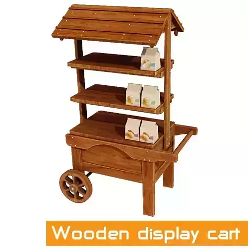 Wooden display cart