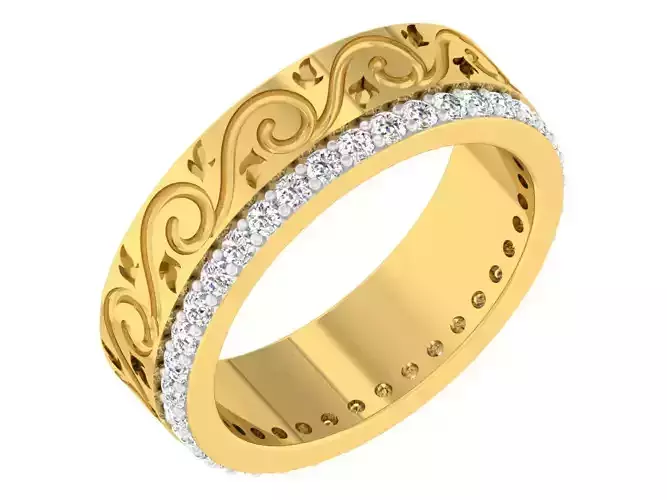  Women Band Ring 3dm stl render detail model view