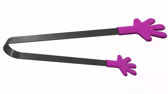 Rubber kitchen tongs