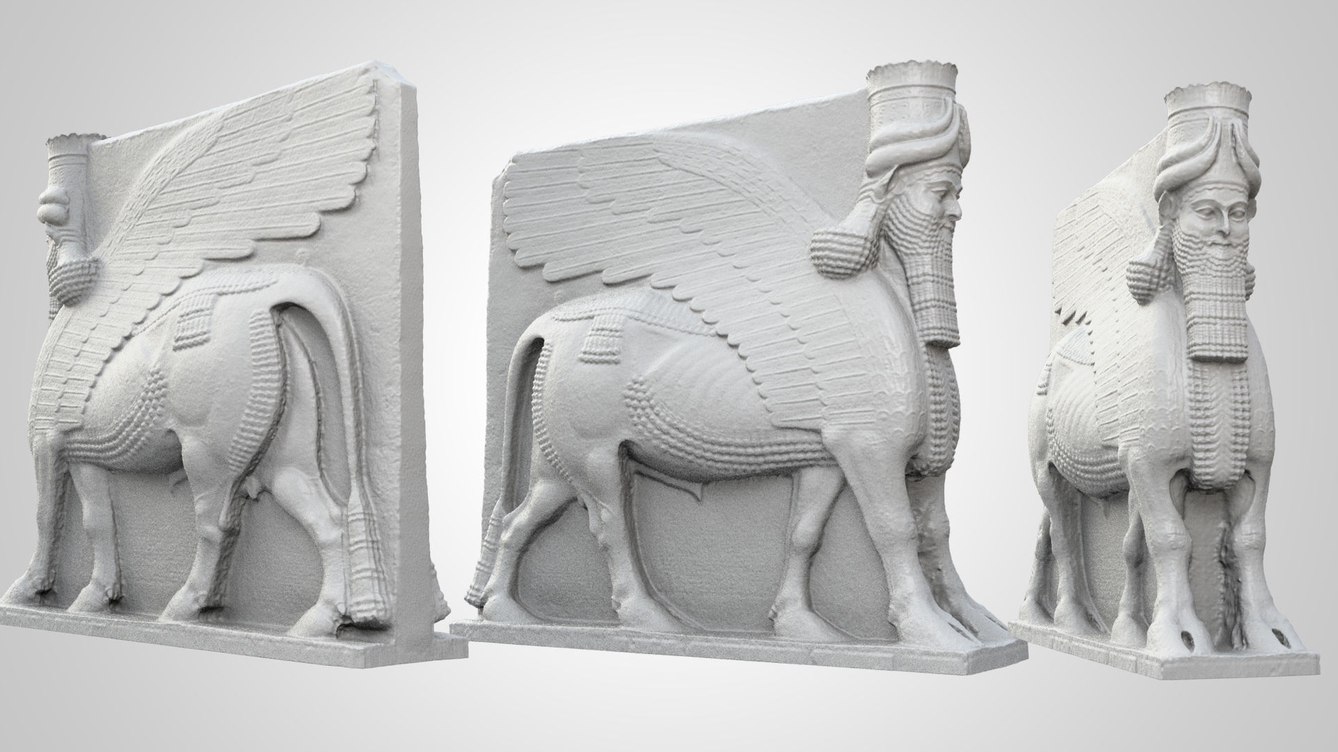 Lamassu Statue 3D print model_1
