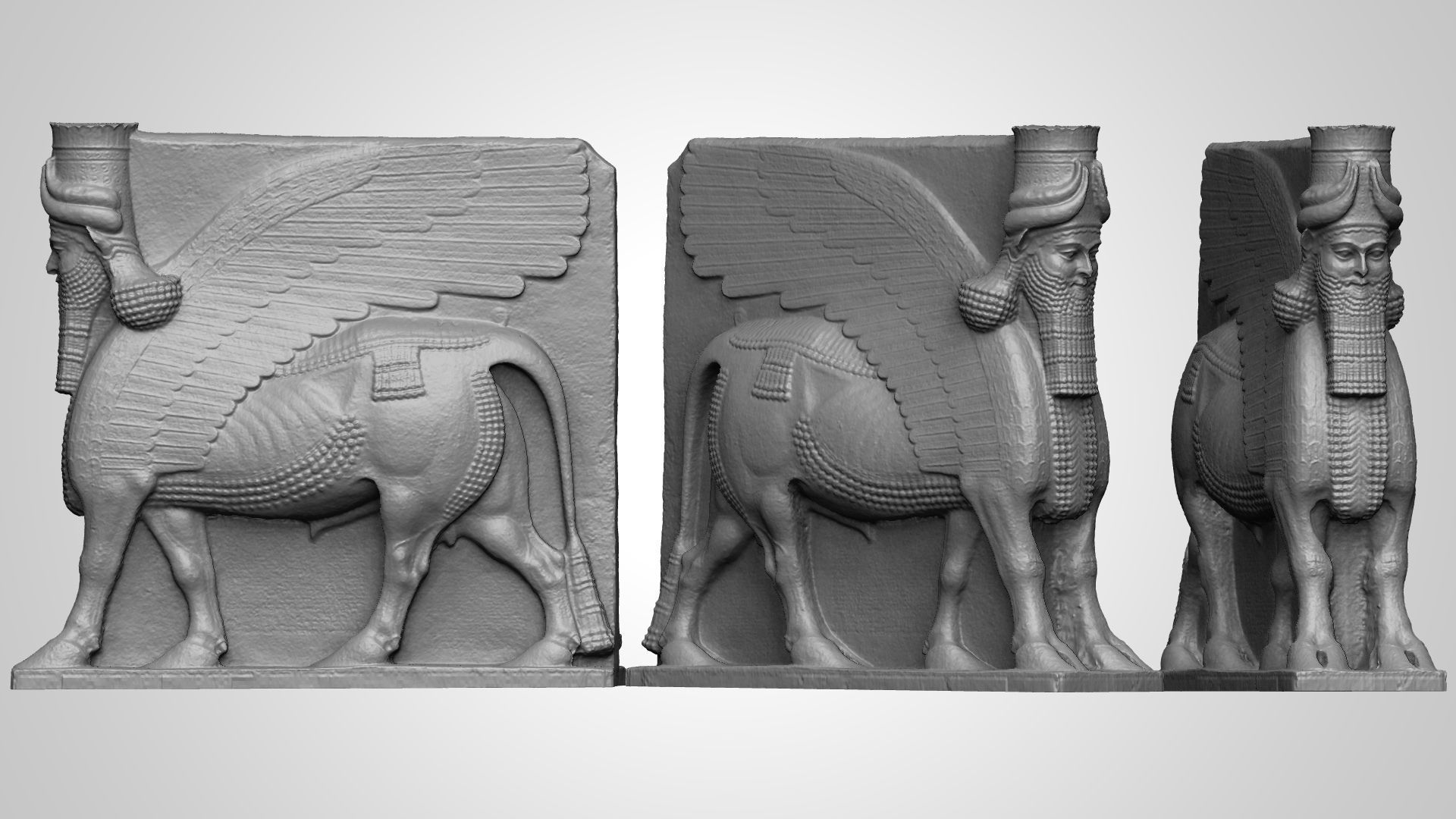 Lamassu Statue 3D print model_2