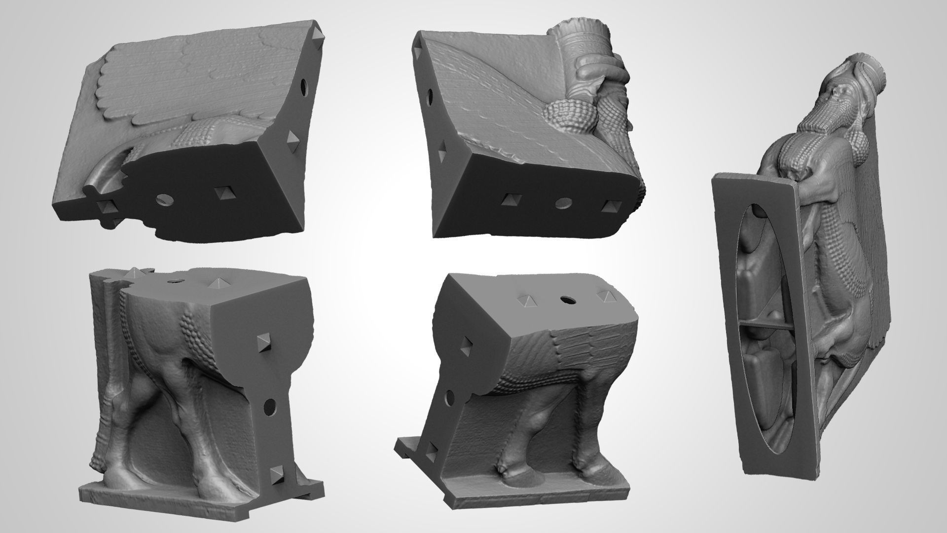 Lamassu Statue 3D print model_3