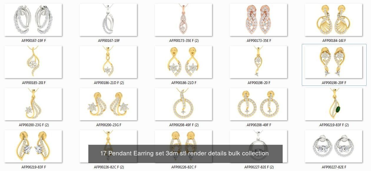 collection 642 Women pendant-earrings set 3dm _7