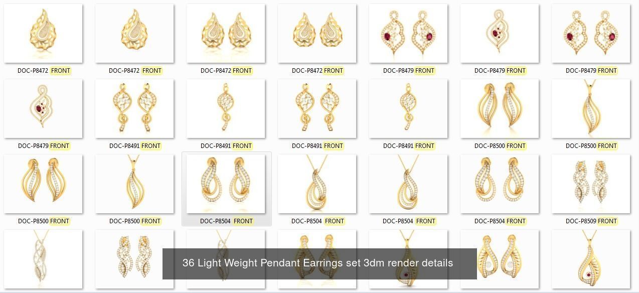 collection 642 Women pendant-earrings set 3dm _6