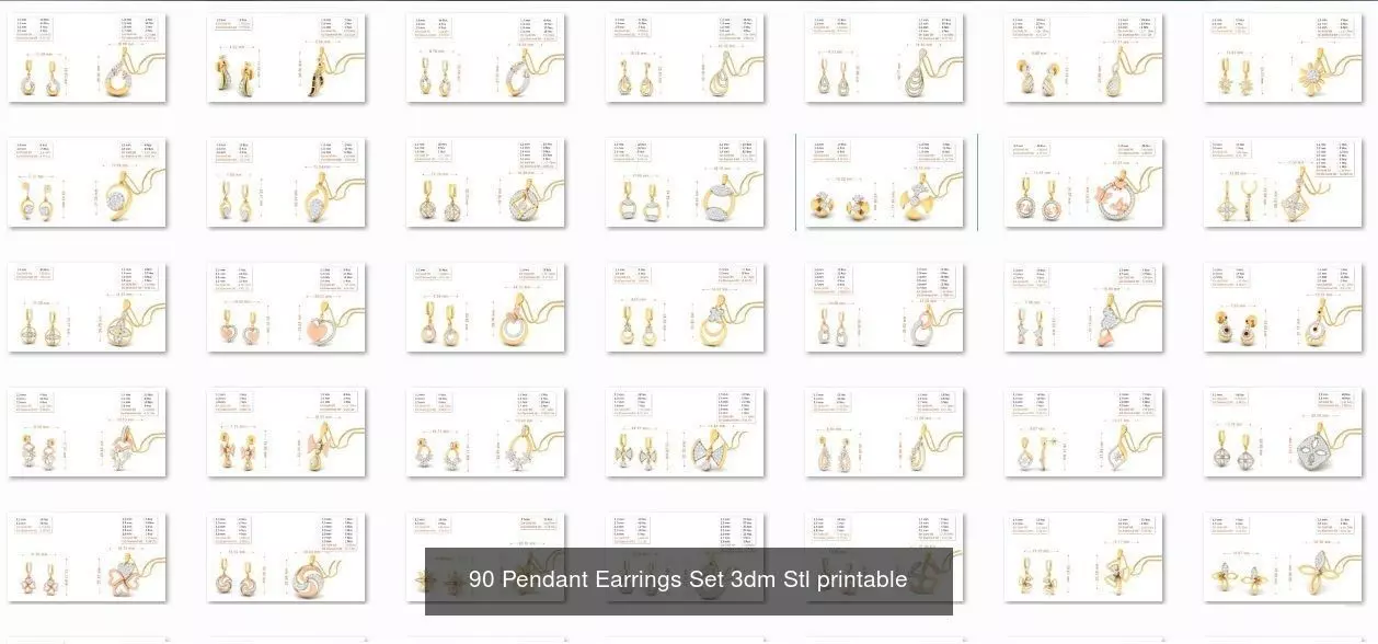 collection 642 Women pendant-earrings set 3dm _0