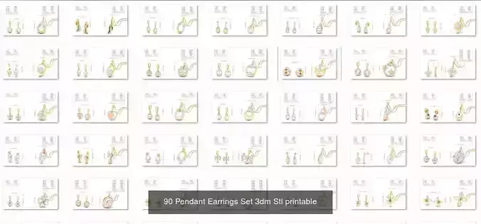 collection 642 Women pendant-earrings set 3dm  