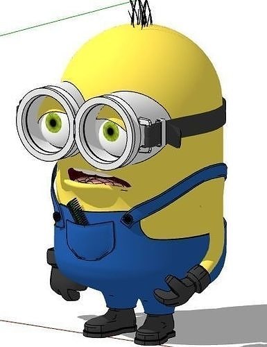 minion wearing glasses 3D model