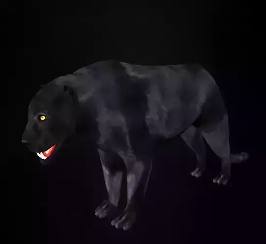 Panther 3D model Low-poly 3d model