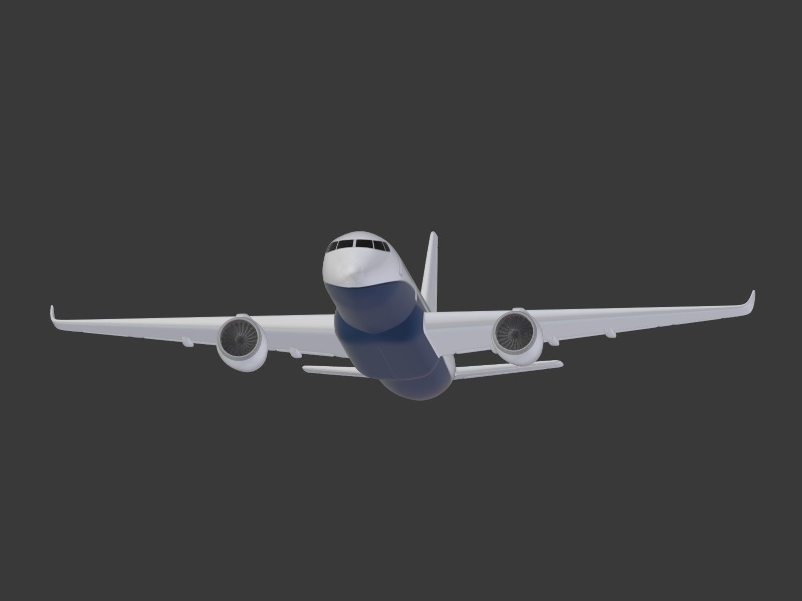 Generic Airliner - Plane - Airplane -- LowPoly Low-poly 3D model_13