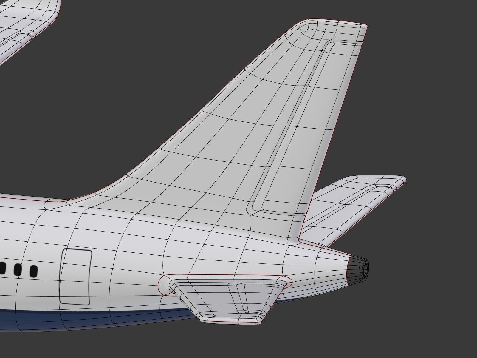 Generic Airliner - Plane - Airplane -- LowPoly Low-poly 3D model_32
