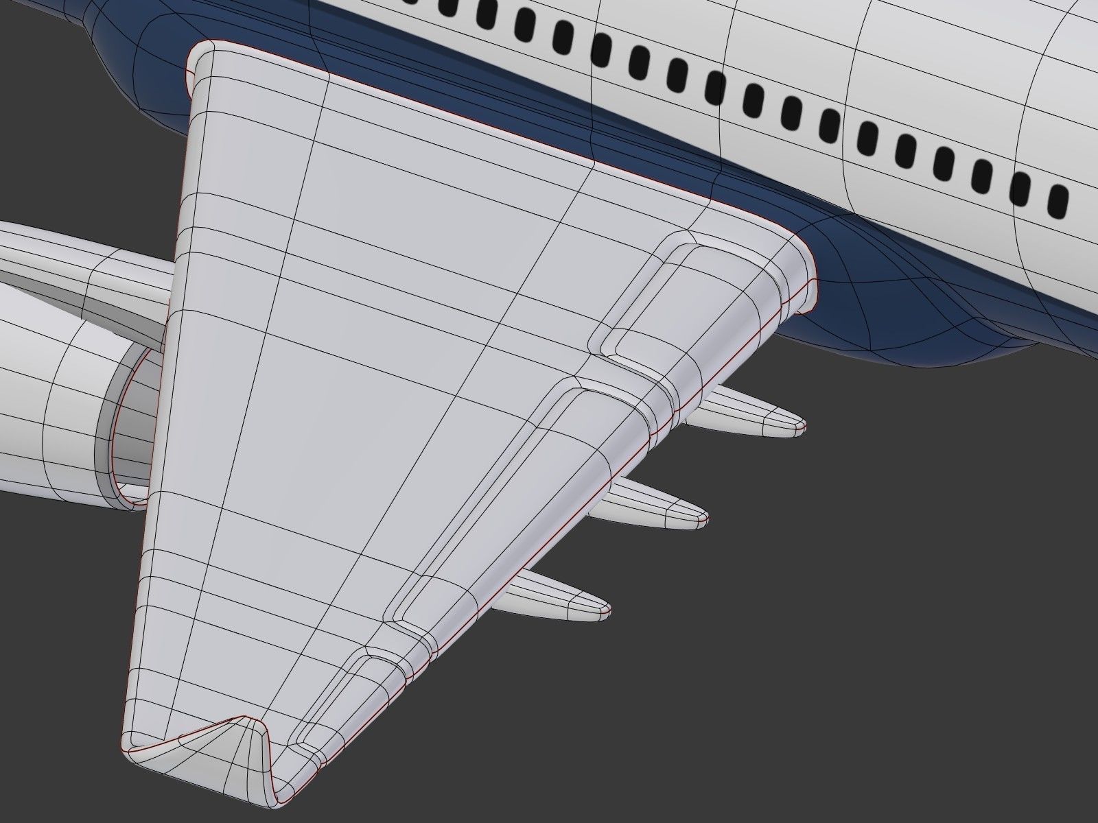Generic Airliner - Plane - Airplane -- LowPoly Low-poly 3D model_30