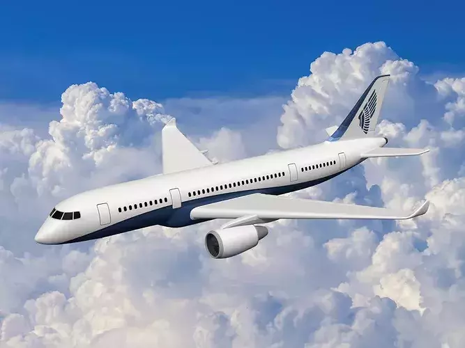  Generic Airliner - Plane - Airplane -- LowPoly