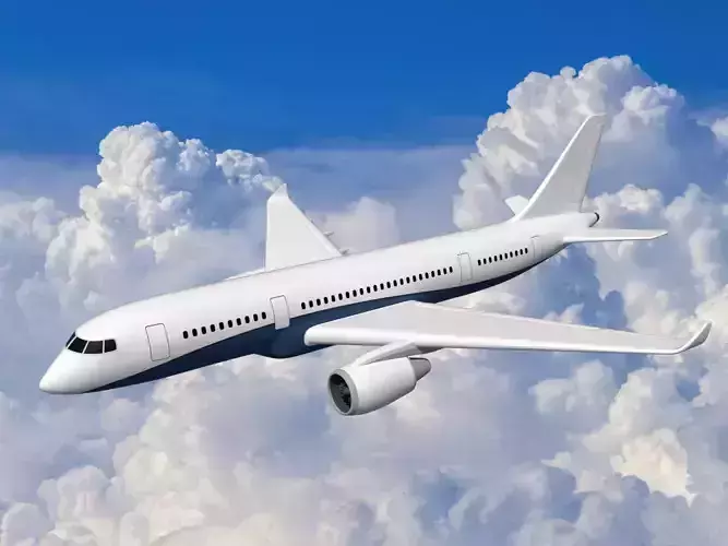  Generic Airliner - Plane - Airplane -- LowPoly Low-poly 3D model