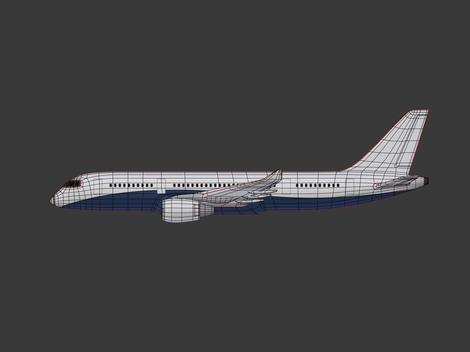 Generic Airliner - Plane - Airplane -- LowPoly Low-poly 3D model_20