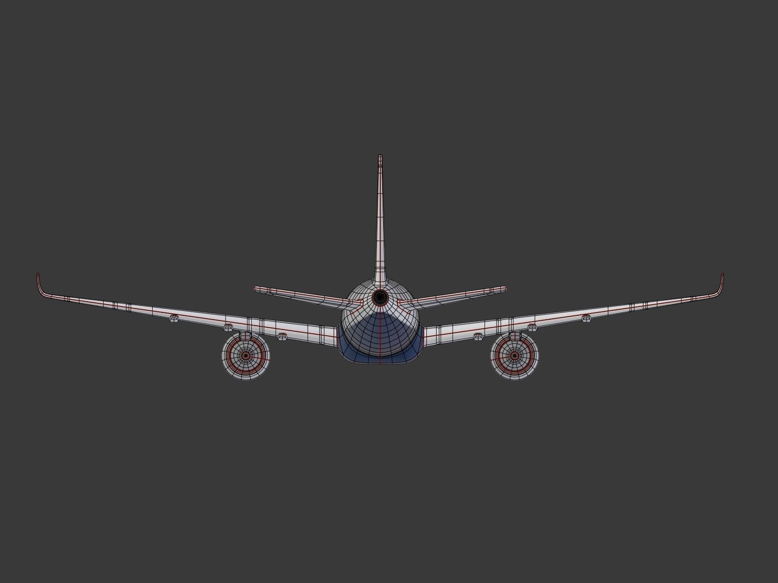 Generic Airliner - Plane - Airplane -- LowPoly Low-poly 3D model_24