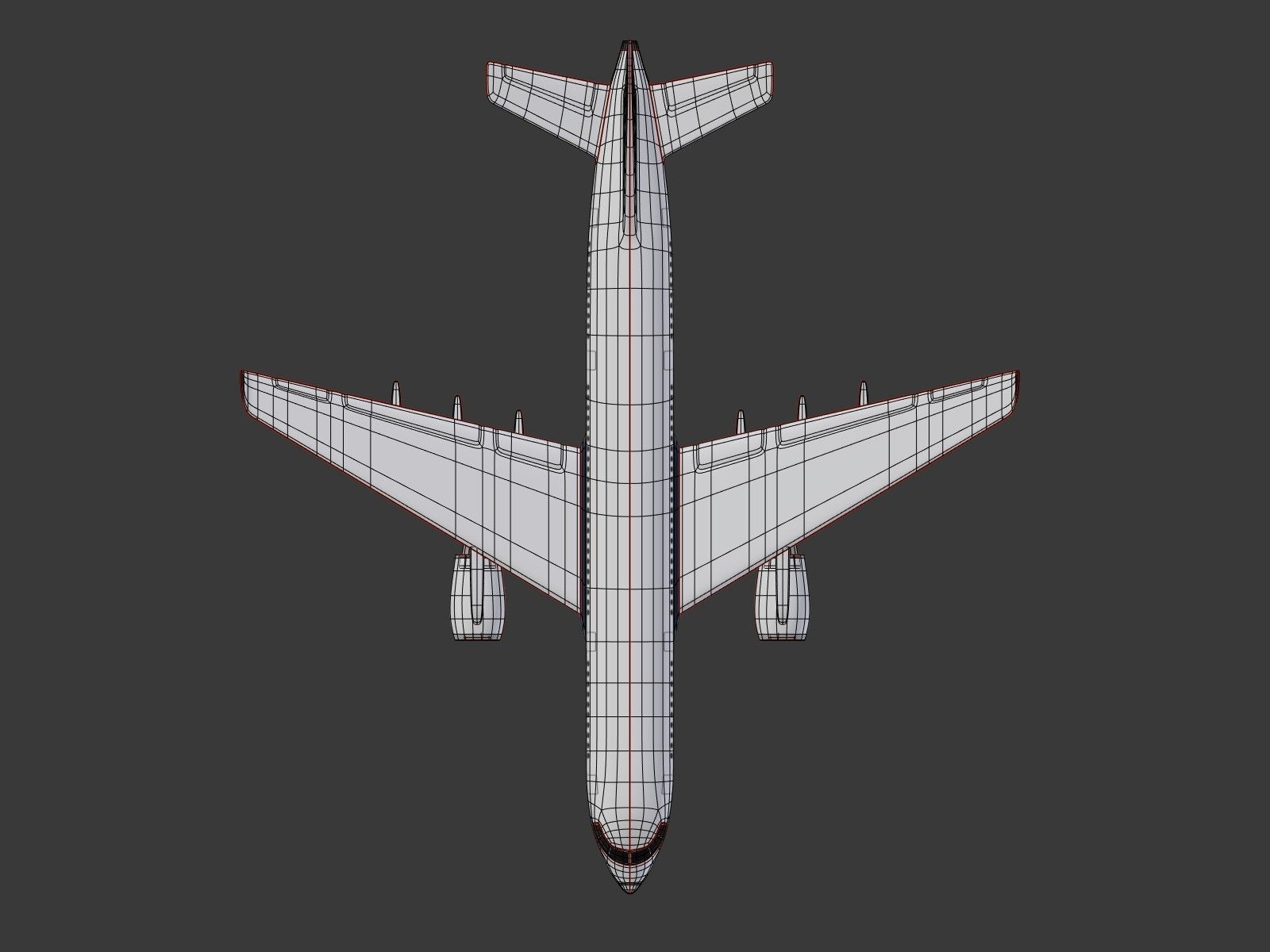 Generic Airliner - Plane - Airplane -- LowPoly Low-poly 3D model_18