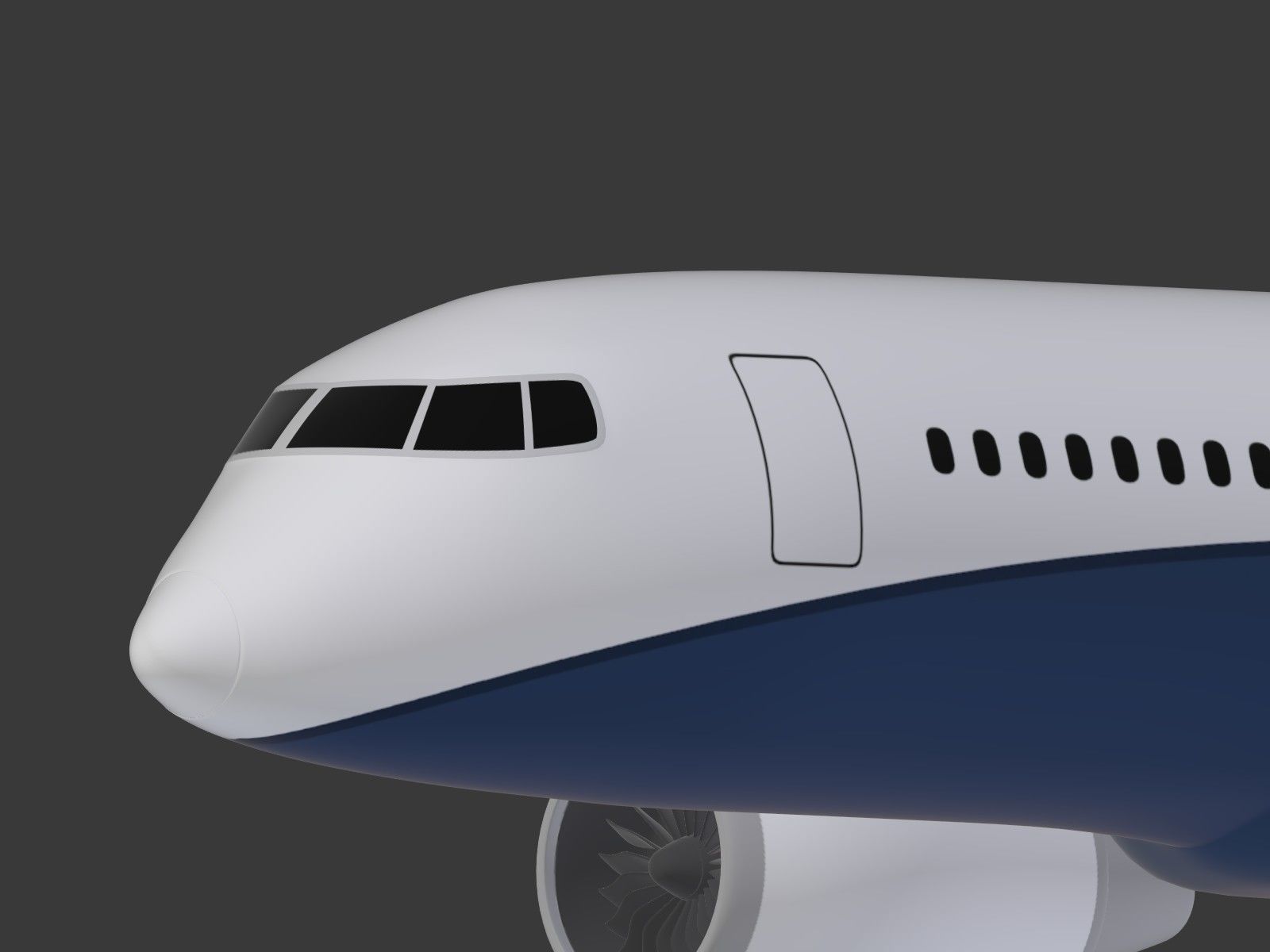 Generic Airliner - Plane - Airplane -- LowPoly Low-poly 3D model_25