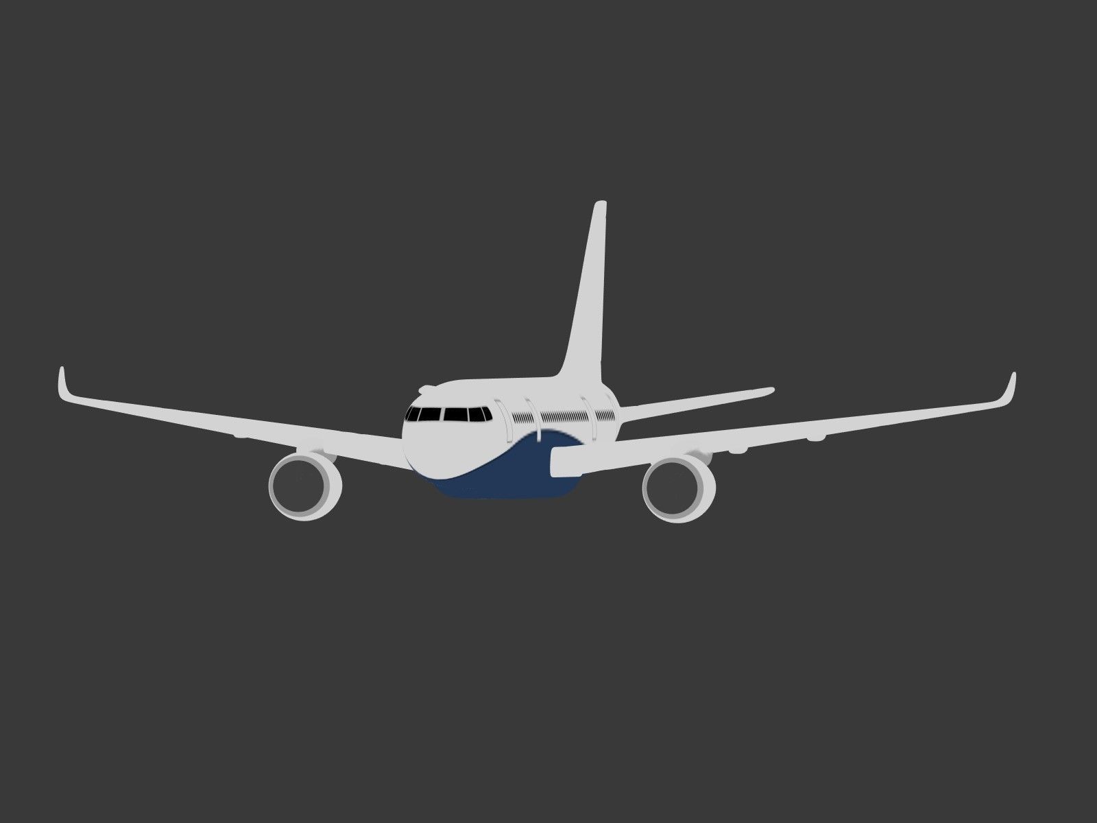 Generic Airliner - Plane - Airplane -- LowPoly Low-poly 3D model_4