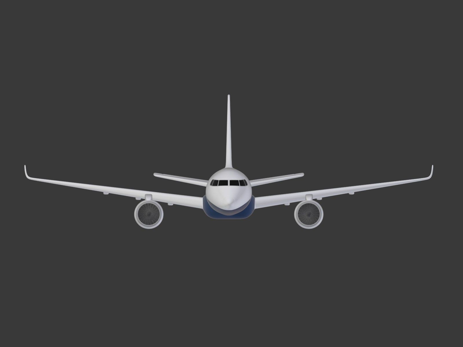 Generic Airliner - Plane - Airplane -- LowPoly Low-poly 3D model_21