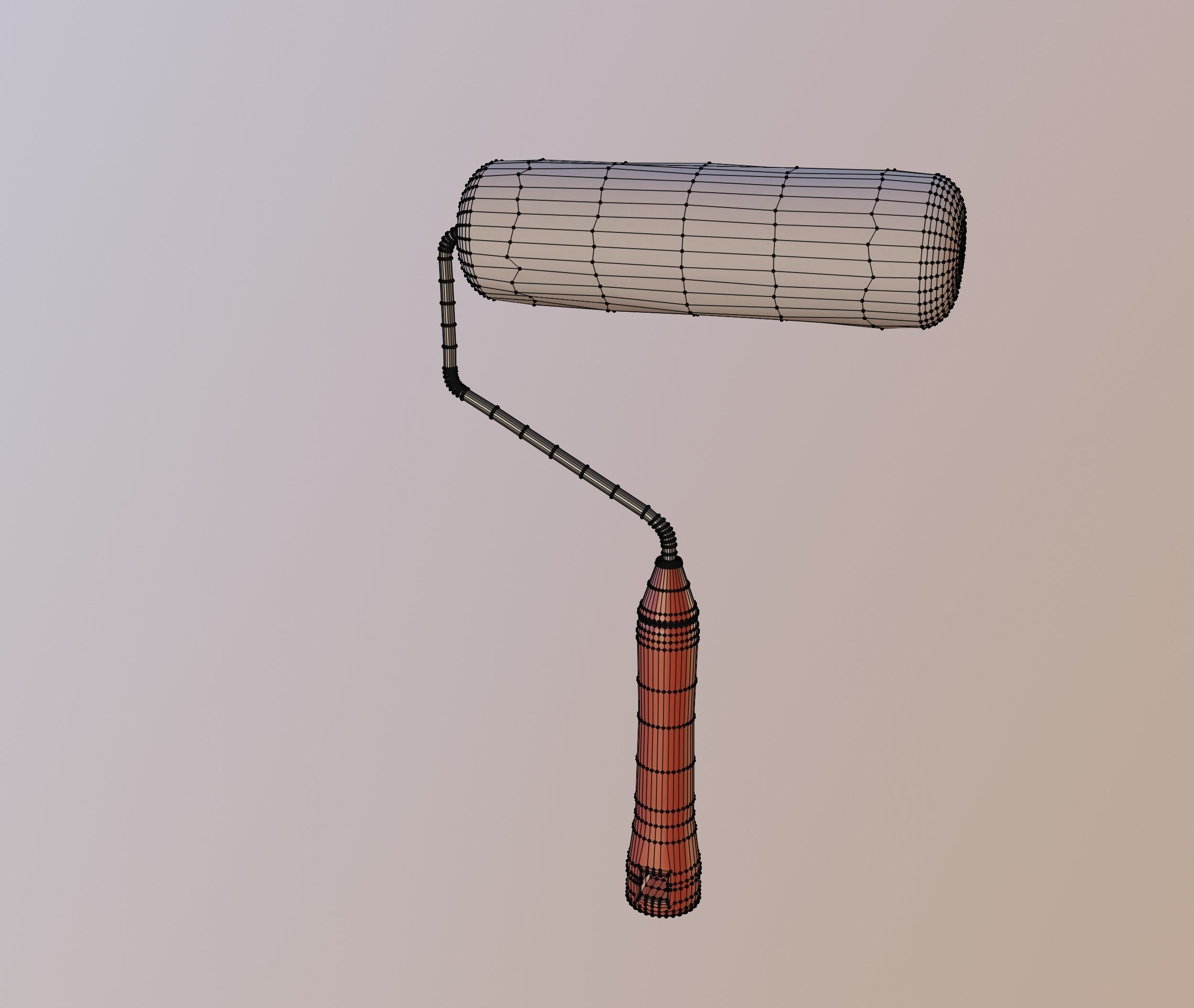 Roller Paint Brush 3D model_11