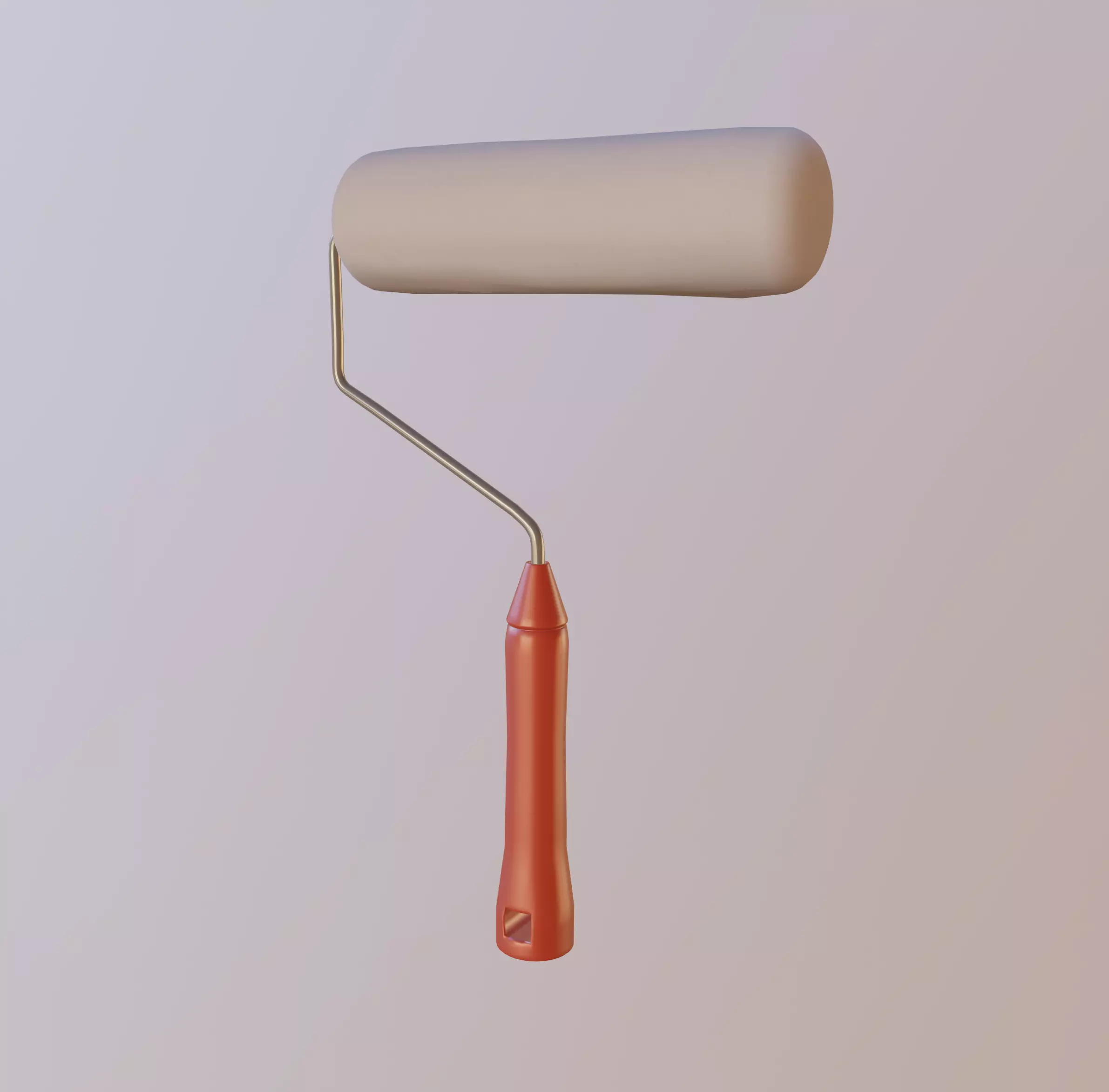 Roller Paint Brush 3D model_0