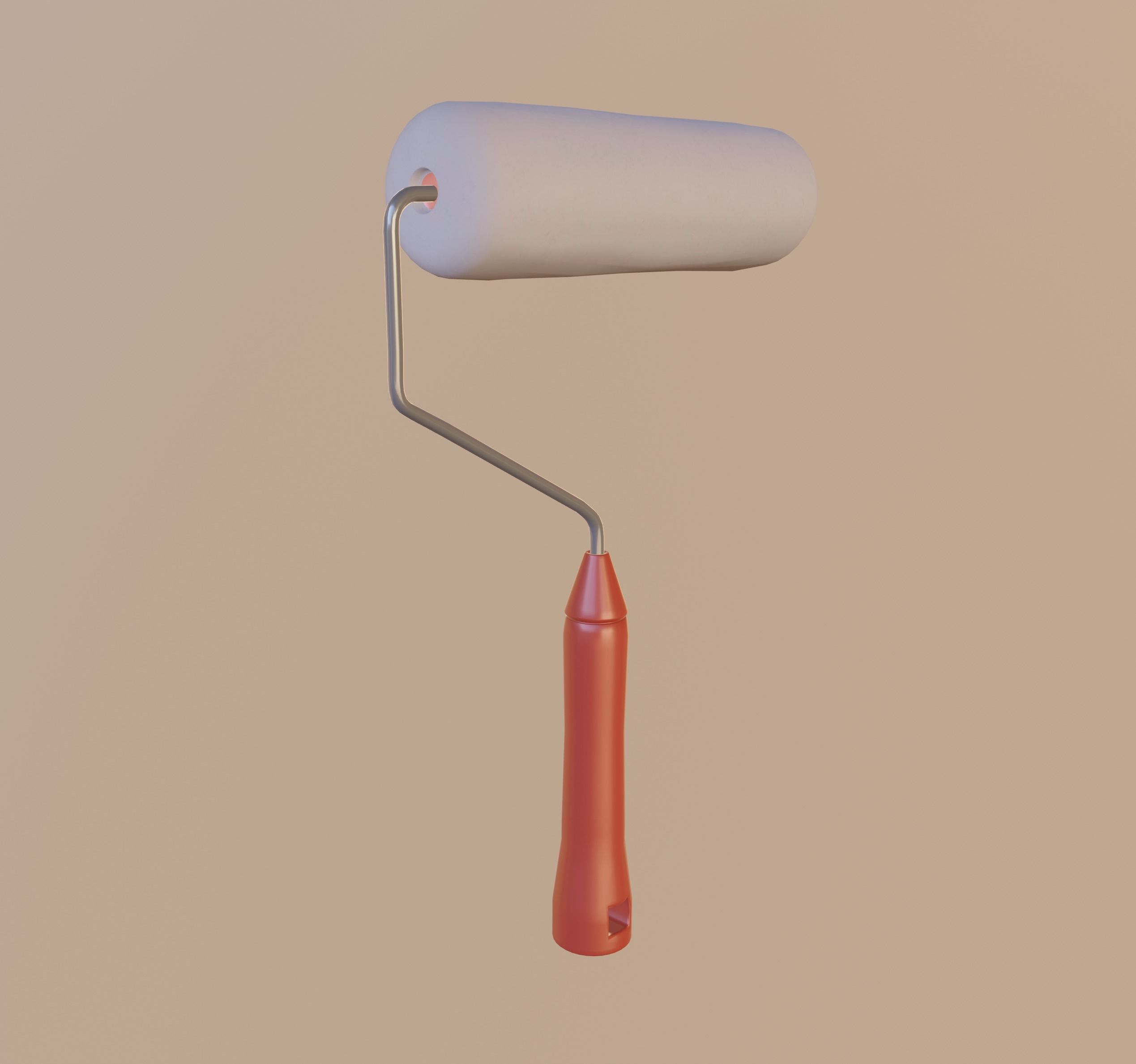 Roller Paint Brush 3D model_1