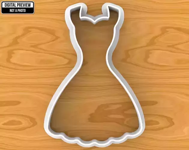 Wedding Dress Cookie Cutter