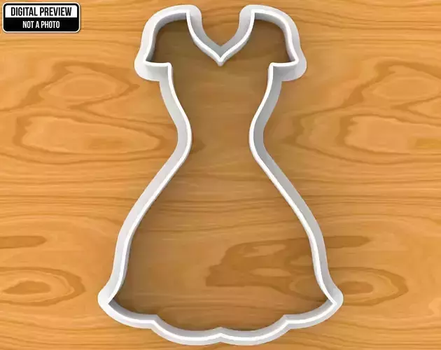 Wedding Dress Cookie Cutter