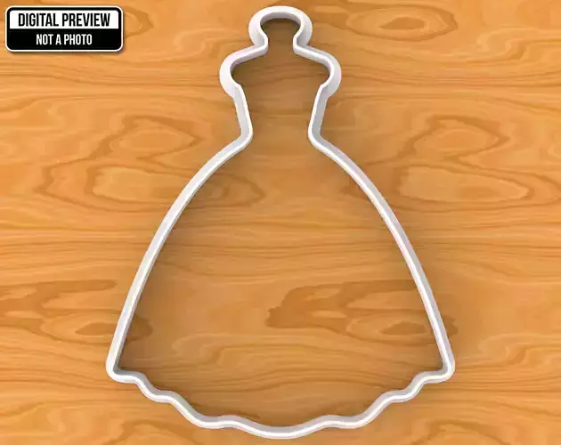 Wedding Dress Cookie Cutter