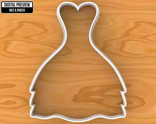 Wedding Dress Cookie Cutter