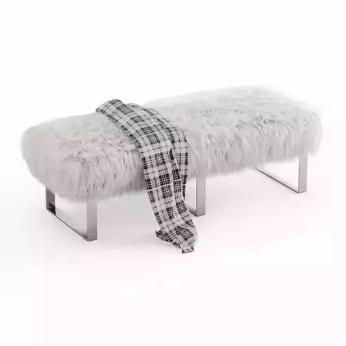 Mongolian Fur Bench 03